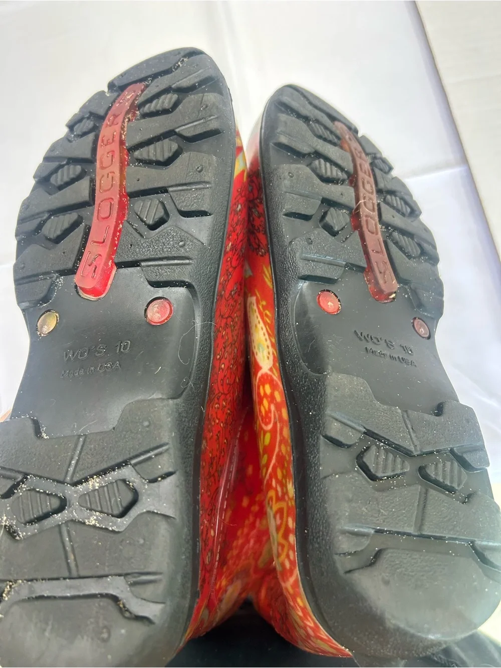 Sloggers Red Paisley Waterproof Rain & Garden Boots Size 10